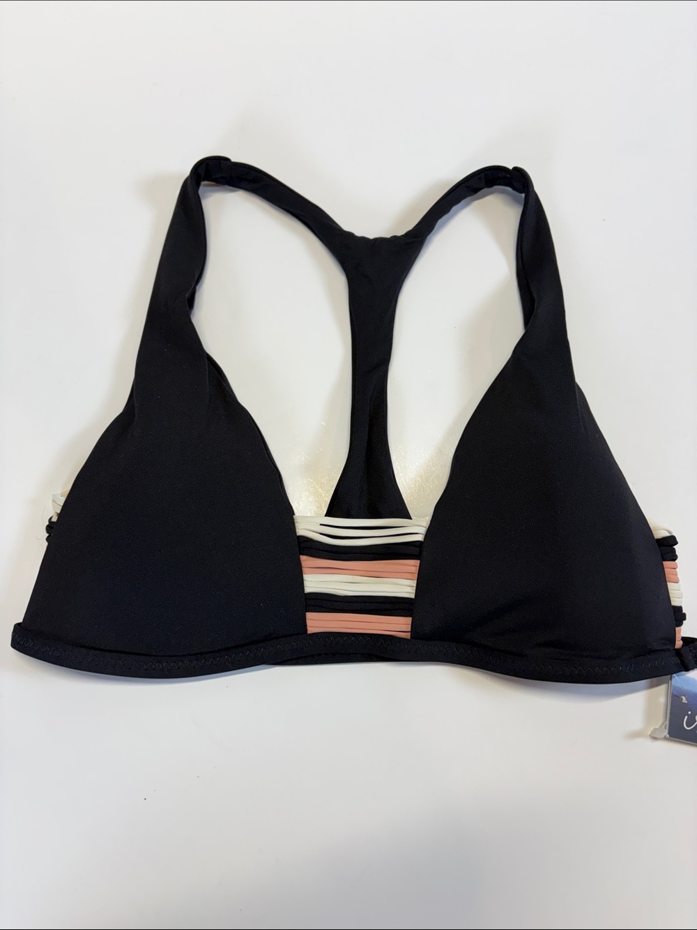 Isabella Rose Strappy Black Bikini Top Medium NWT Swimwear